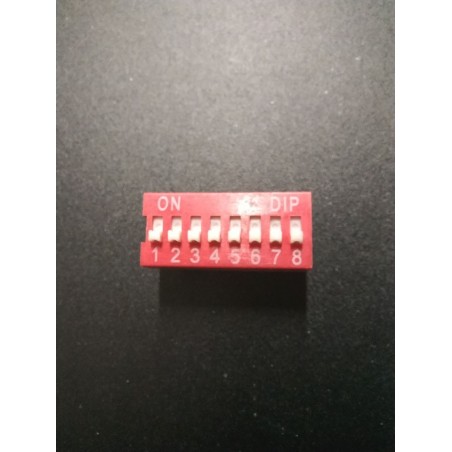 DIP Switch - 8 Pôles Rouge