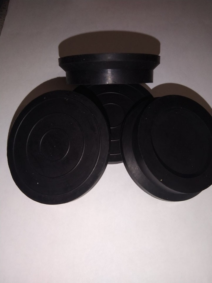 4 Patins Caoutchoucs - Noir