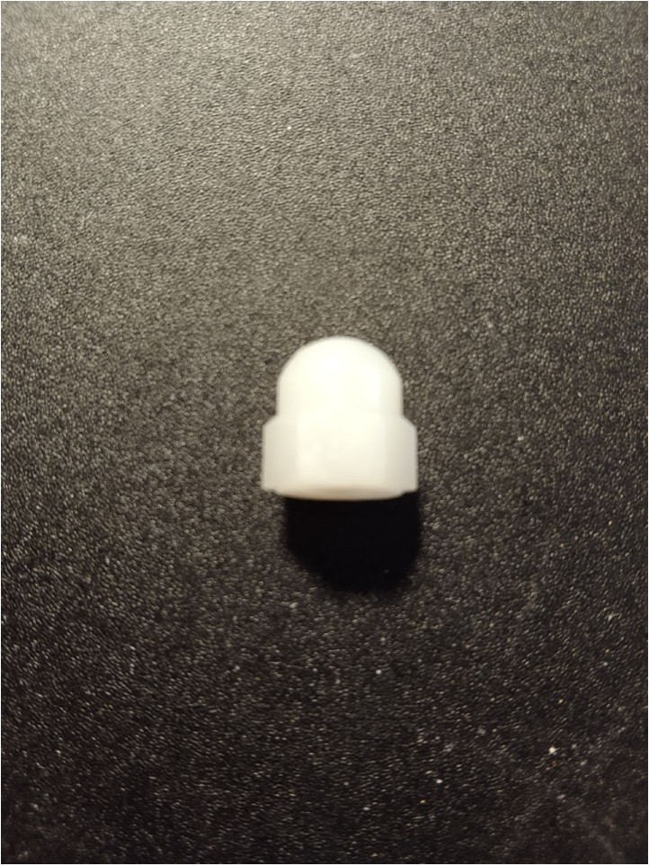 Ecrou - Borgne - Nylon Blanc - 6-32
