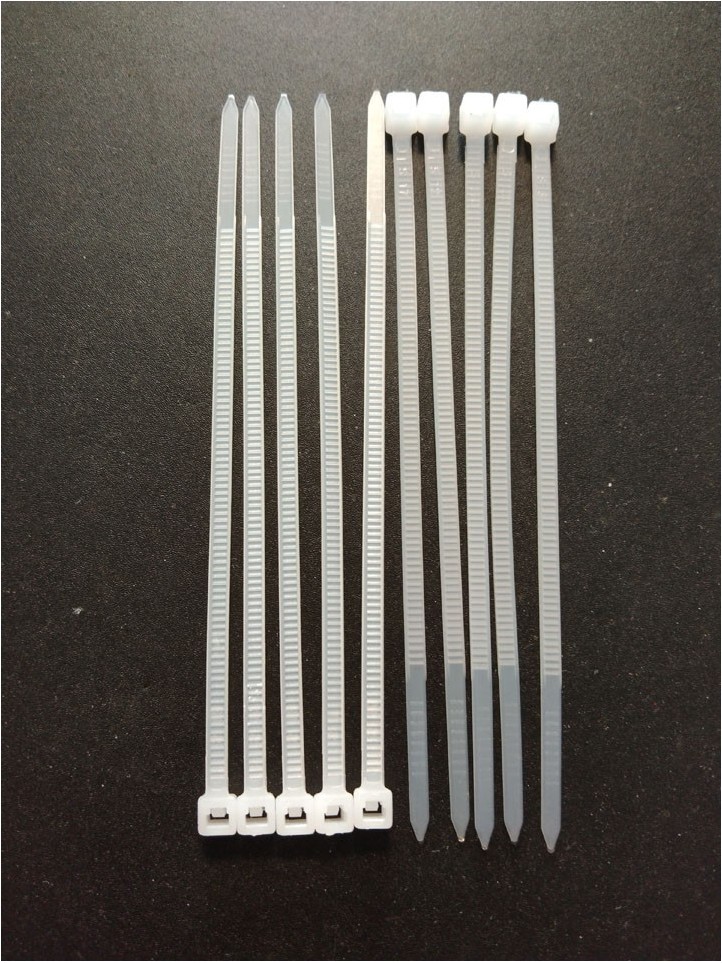 Collier de Cablage x10 - 2.5x100mm - Blanc