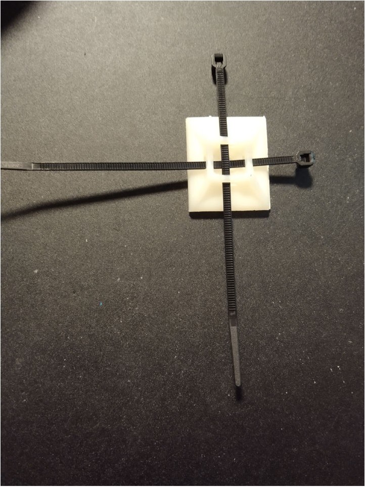 Adhesive Locking Cable Tie - 25x30x6mm - White