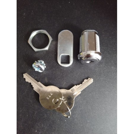 Serrure 7/8" - Came 1-1/4" - Chromée - Clé Unique