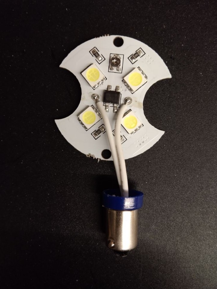 Disque LEDs pour Bumper BA9S - Bleu/Blanc