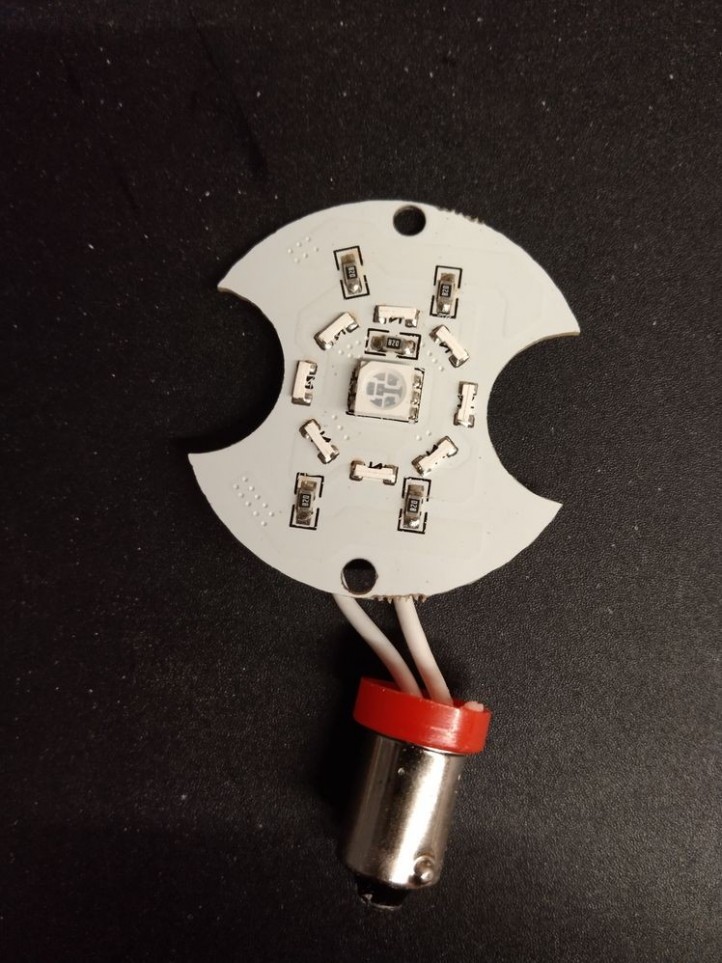 Disque LEDs pour Bumper BA9S - Rouge/Blanc