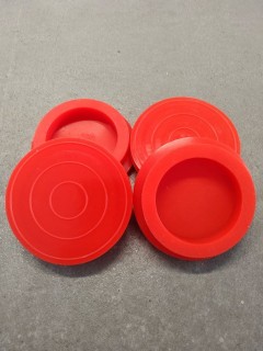 4 Patins Silicone - Rouge
