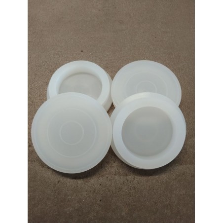 4 Patins Silicone - Translucide Blanc