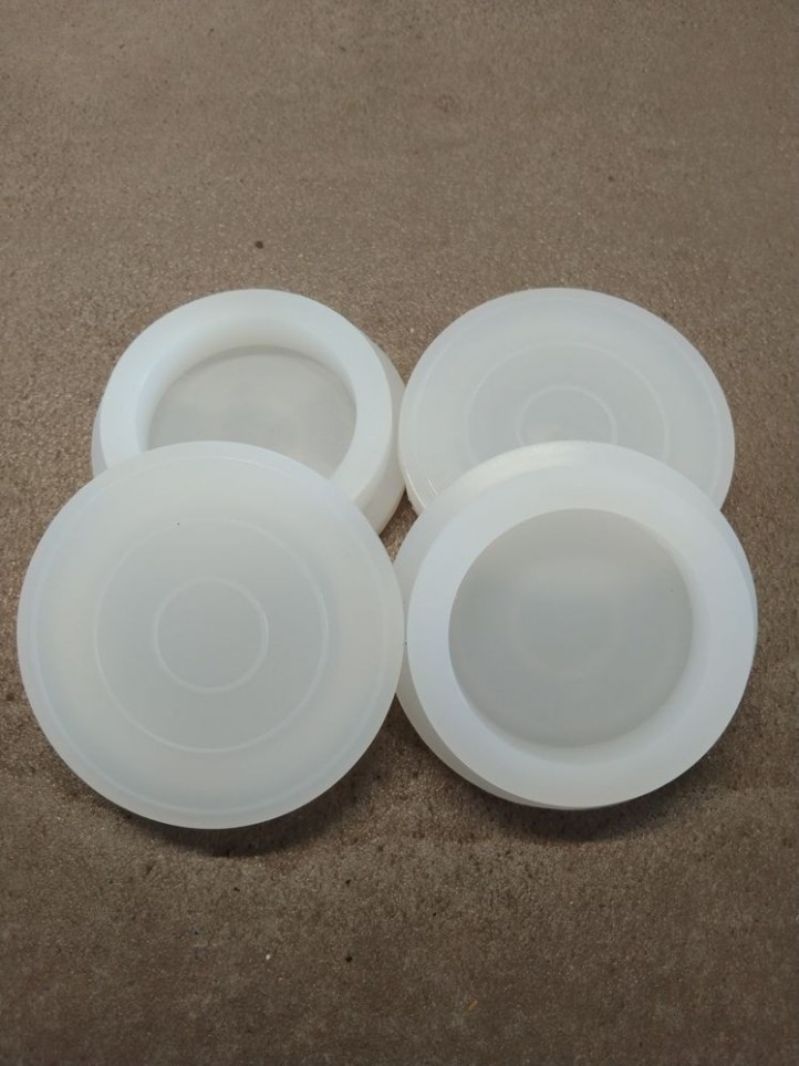 4 Patins Silicone - Translucide Blanc