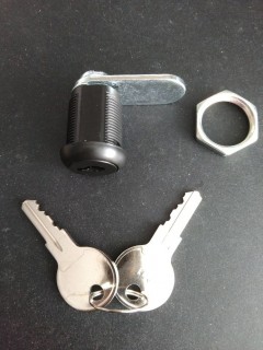 Serrure 7/8" - Came 1-1/4" - Noir - Clé Unique