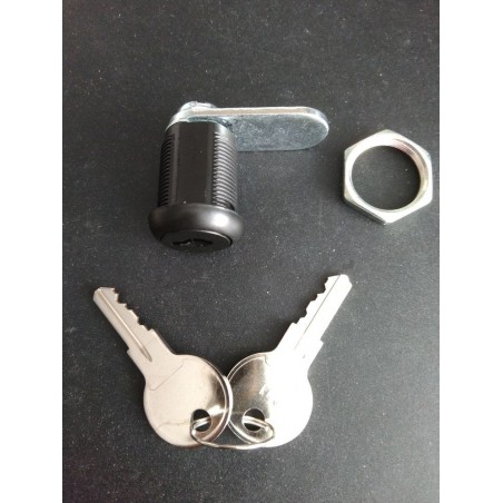 Serrure 7/8" - Came 1-1/4" - Noir - Clé Unique