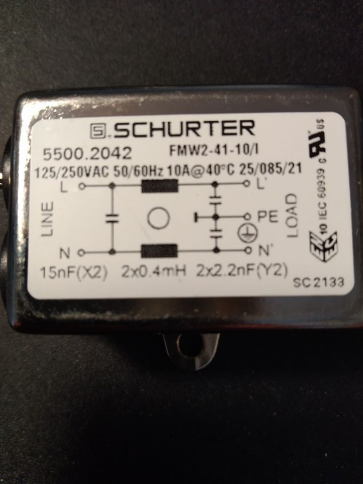 Filtre Secteur RFI - 10A - SCHURTER