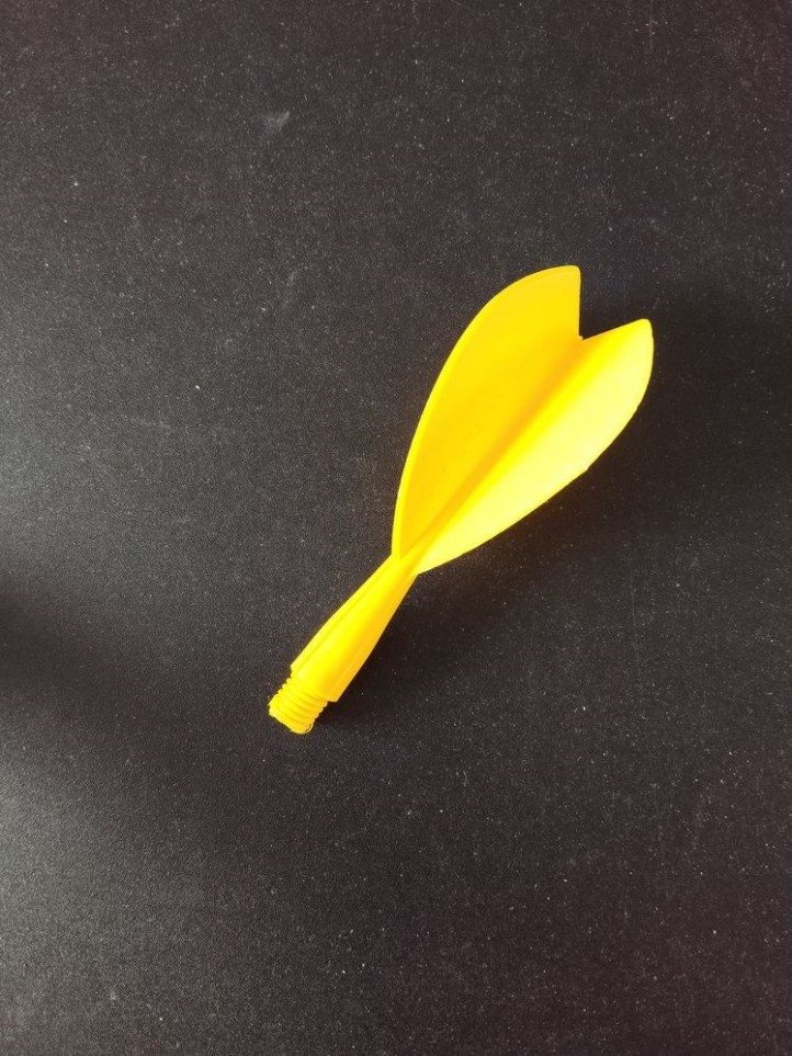 Molded Shaft and Flights - 1/4" - Yellow
