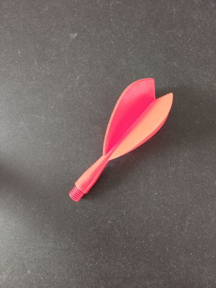 Molded Shaft and Flights - 1/4" - Red
