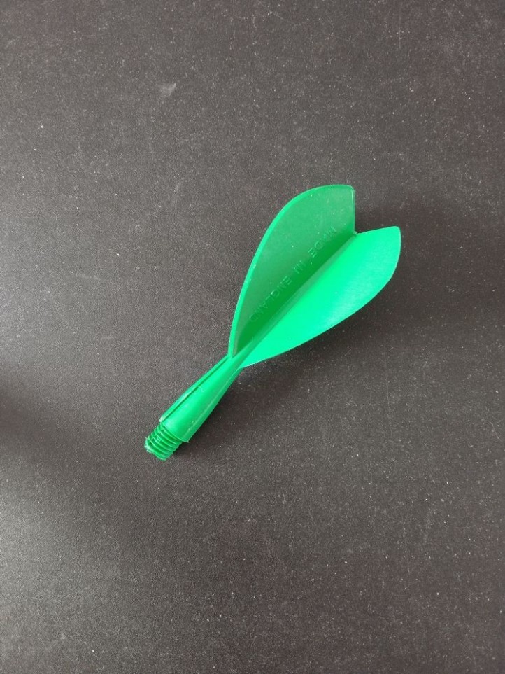 Molded Shaft and Flights - 1/4" - Green