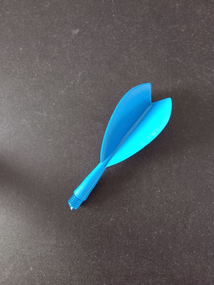 Molded Shaft and Flights - 1/4" - Blue