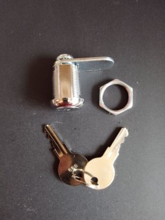 Serrure 7/8" - Came 1-1/4" - Chromée - Clé Universelle