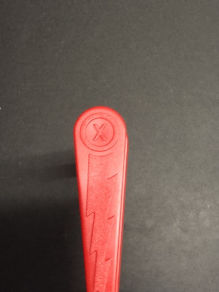 Flipper & Shaft - Lightning Bolt Red - X Logo