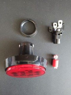Bouton de Caisse Large - DEAL ME IN! - Rouge - Corps Noir