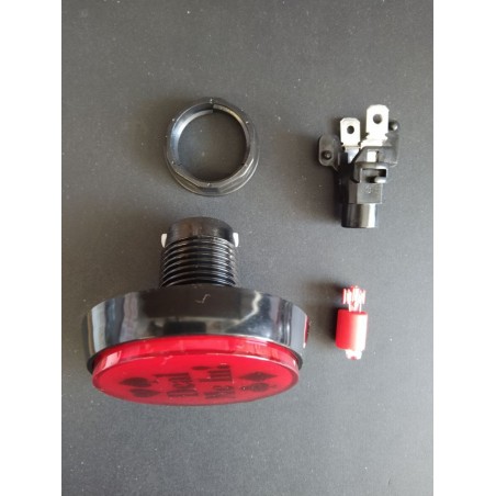 Bouton de Caisse Large - DEAL ME IN! - Rouge - Corps Noir