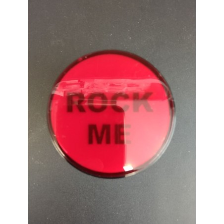 Bouton de Caisse Large - ROCK ME - Rouge - Corps Noir