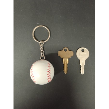 Porte Clé - Baseball - 3D - Cuir