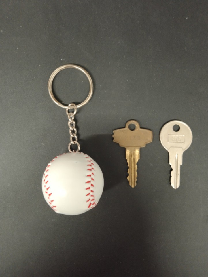 Porte Clé - Baseball - 3D - Cuir