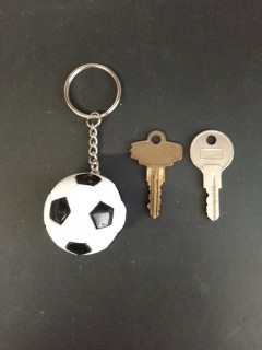 Porte Clé - Football - 3D - Cuir