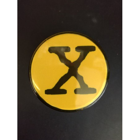 Bouton de Caisse Large - X-FILES - Jaune - Corps Noir