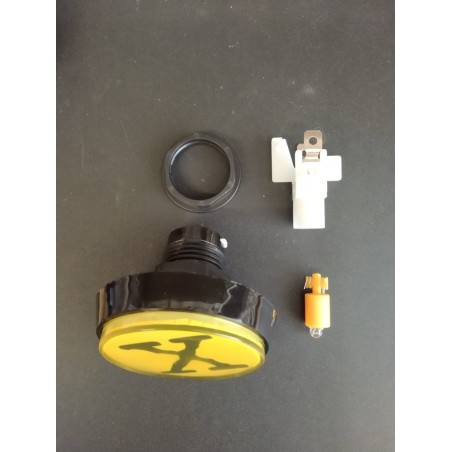 Bouton de Caisse Large - X-FILES - Jaune - Corps Noir