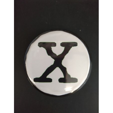 Bouton de Caisse Large - X-FILES - Blanc - Corps Noir