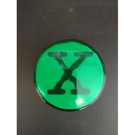 Bouton de Caisse Large - X-FILES - Vert - Corps Noir