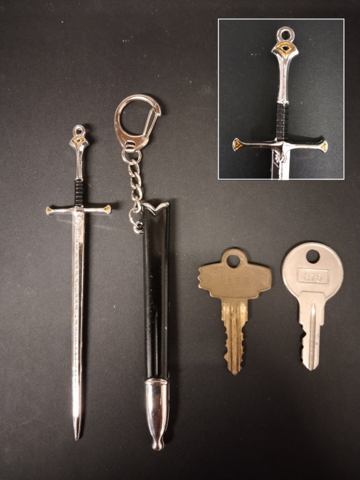 Key Holder - The Lord of the Rings  - Aragon's  Anduril Sword - 3D