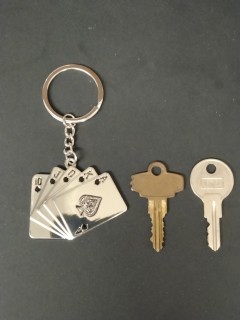 Porte Clé - Casino - Quinte Flush Royale - Noir