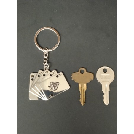 Porte Clé - Casino - Quinte Flush Royale - Noir