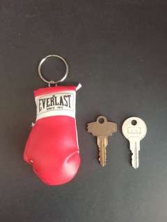 Porte Clé - Boxe - Gant Rouge - Cuir
