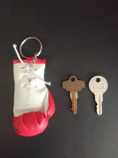 Porte Clé - Boxe - Gant Rouge - Cuir