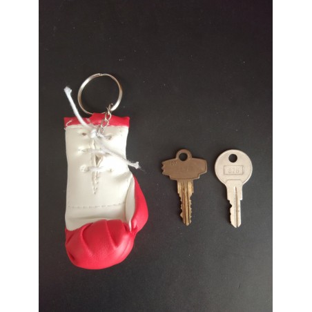 Porte Clé - Boxe - Gant Rouge - Cuir