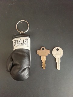 Porte Clé - Boxe - Gant Noir - Cuir