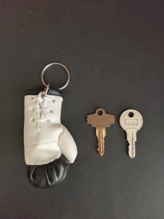 Porte Clé - Boxe - Gant Noir - Cuir
