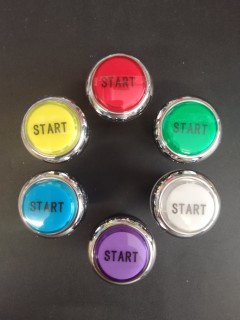 Bouton de Caisse - START - Corps Chrome - 6 Couleurs