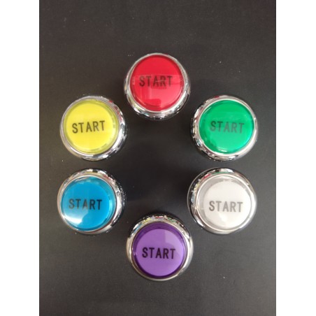 Bouton de Caisse - START - Corps Chrome - 6 Couleurs
