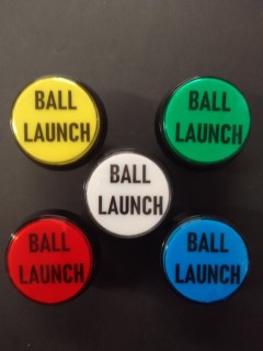 Bouton de Caisse Large - BALL LAUNCH - Corps Noir - 5 Couleurs