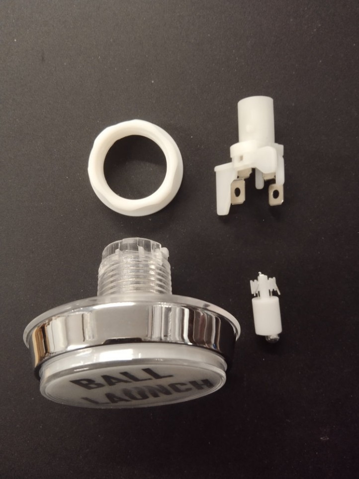 Large Button - BALL LAUNCH - Chrome Body - 5 Colors