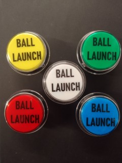 Bouton de Caisse Large - BALL LAUNCH - Corps Chrome - 5 Couleurs