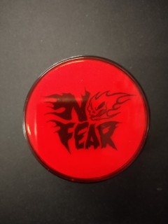 Bouton de Caisse Large - No Fear - Corps Noir - Logo