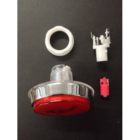 Bouton de Caisse Large - No Fear - Corps Chrome - Regard