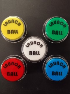 Bouton de Caisse Large - LAUNCH BALL - Corps Chrome - 5 Couleurs