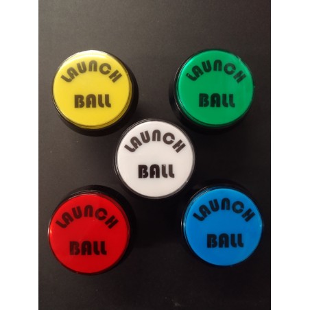 Bouton de Caisse Large - LAUNCH BALL - Corps Noir - 5 Couleurs