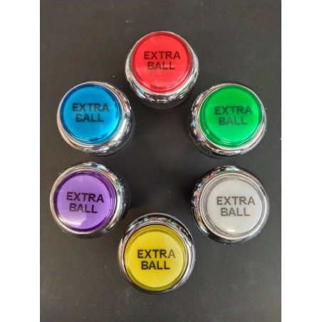 Bouton de Caisse - EXTRA BALL - Corps Chrome - 6 Couleurs
