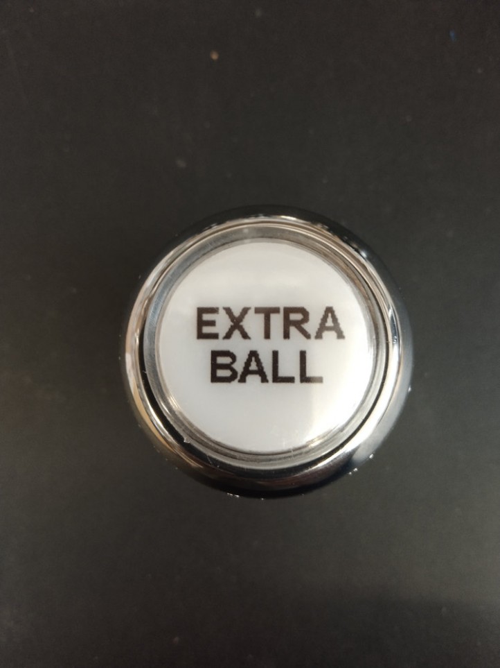 Bouton de Caisse - EXTRA BALL - Corps Chrome - 6 Couleurs