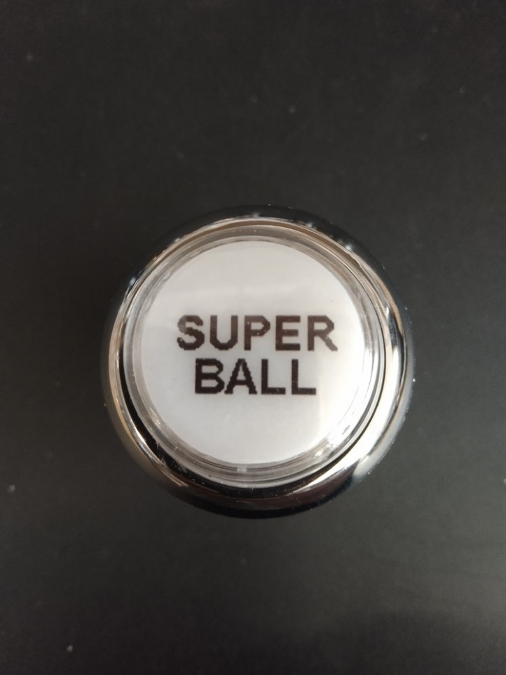Bouton de Caisse - SUPER BALL - Corps Chrome - 6 Couleurs